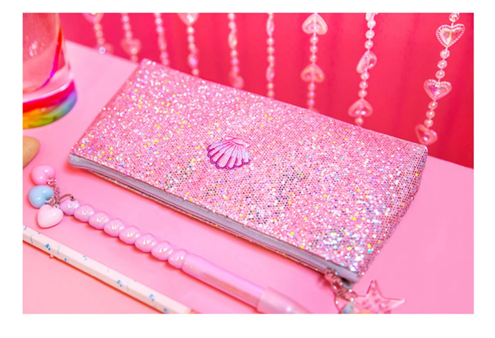 Creative Unicorn Pencil Case Super Shiny PU Pencils Bags High Quality Stationery Pouch Office School Supplies 21