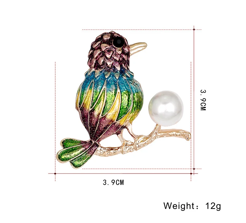 NIUYITID Enamel Pins And Brooches Handmade Colorful Bird Animal Brosh For Friends Gift Best Price (7)