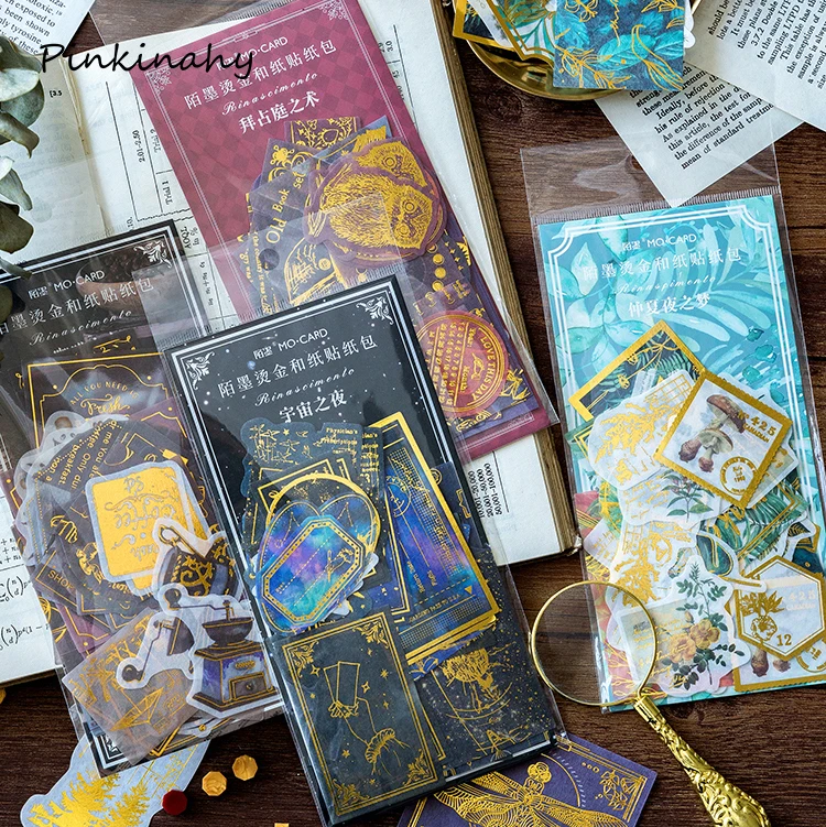 Vintage Mystery Universe Goil Foil washi paper sticker decoration stickers DIY ablum diary scrapbooking label sticker stationery
Vintage Mystery Universe Goil Foil washi paper sticker decoration stickers DIY ablum diary scrapbooking label sticker stationery