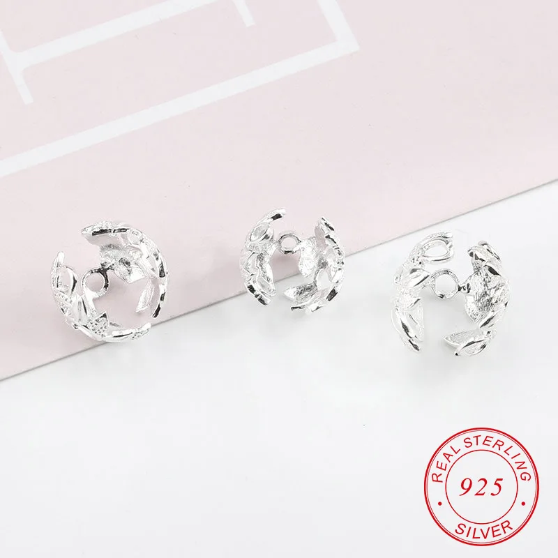 One piece 925 sterling silver bead caps for Necklace&bracelet silver Jewelry Findings Accessories Suitable for 8 10 12mm beads
One piece 925 sterling silver bead caps for Necklace&bracelet silver Jewelry Findings Accessories Suitable for 8 10 12mm beads