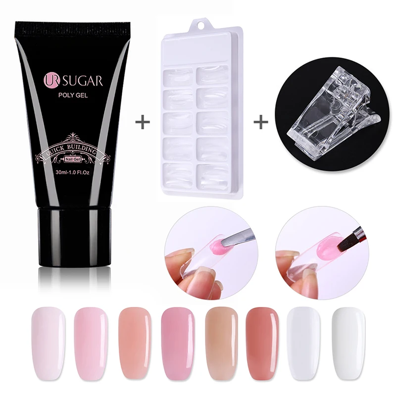 UR Sugar Nails Kit 30ml UV Gel Nails Tips Nails Build Extending Crystal Jelly Gum Gel With 20pcs Quick Fake Nails Mold Tips
UR Sugar Nails Kit 30ml UV Gel Nails Tips Nails Build Extending Crystal Jelly Gum Gel With 20pcs Quick Fake Nails Mold Tips