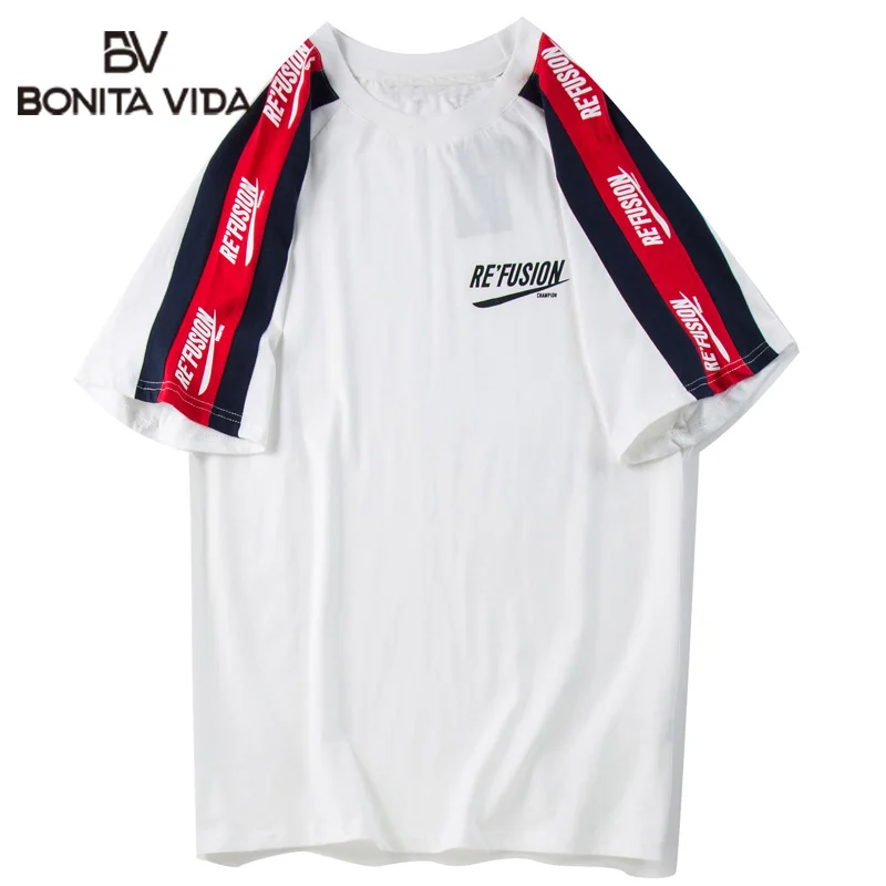Bonita Vida Ribbon Sleeve Printed Short SleeveT-Shirts Men 2019 Summer Casual Cotton Tee Streetwear Hip Hop Casual Tshirts
Bonita Vida Ribbon Sleeve Printed Short SleeveT-Shirts Men 2019 Summer Casual Cotton Tee Streetwear Hip Hop Casual Tshirts