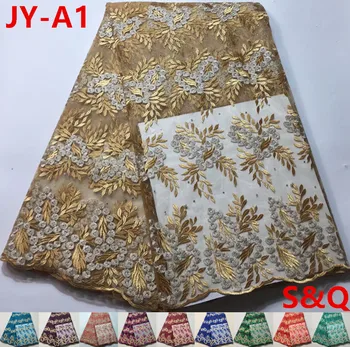 Wholesale Latest 5yard african nigerian french lace with embroidered dress fabric african tull lace fabric for party dress JY-A1
Wholesale Latest 5yard african nigerian french lace with embroidered dress fabric african tull lace fabric for party dress JY-A1