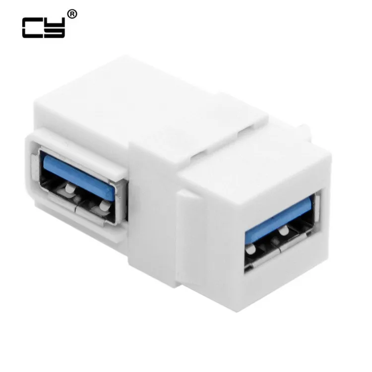 90 Degree Right Angled USB 3.0 A Female to A Female Extension Keystone Jack Coupler Adapter for Wall Plate Panel
90 Degree Right Angled USB 3.0 A Female to A Female Extension Keystone Jack Coupler Adapter for Wall Plate Panel