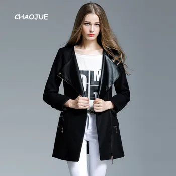 CHAOJUE Woolen overcoat female 2018 Autumn patchwork zipper slim medium-long petite wool coats ladies elegant zipper jacket
CHAOJUE Woolen overcoat female 2018 Autumn patchwork zipper slim medium-long petite wool coats ladies elegant zipper jacket
