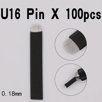 100pcs U Shape 0.18mm 16U Blade for 3D Embroidery Manual Eyebrow Tattoo Pen 16pin Needles For Permanent Makeup Black
100pcs U Shape 0.18mm 16U Blade for 3D Embroidery Manual Eyebrow Tattoo Pen 16pin Needles For Permanent Makeup Black