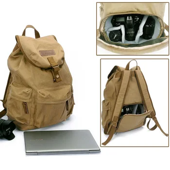 Roadfisher Vintage Waterproof Canvas Digital SLR Camera Travel Backpack Rucksack Bag Insert Fit Canon Nikon Sony Pentax DSLR
Roadfisher Vintage Waterproof Canvas Digital SLR Camera Travel Backpack Rucksack Bag Insert Fit Canon Nikon Sony Pentax DSLR