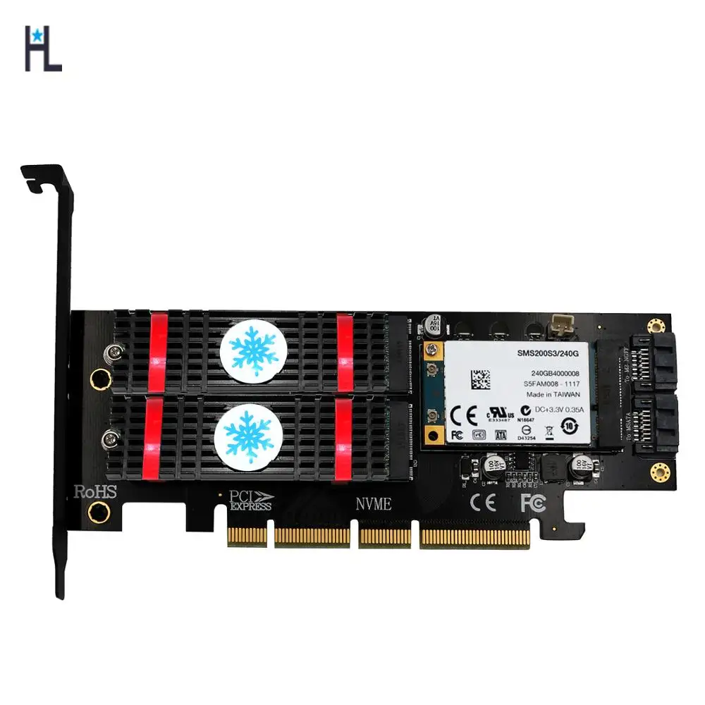 Обновленная версия 3 в 1 Msata и M.2 NGFF NVME SATA SSD для адаптера PCI-E 4X и SATA3 с радиатором
Обновленная версия 3 в 1 Msata и M.2 NGFF NVME SATA SSD для адаптера PCI-E 4X и SATA3 с радиатором