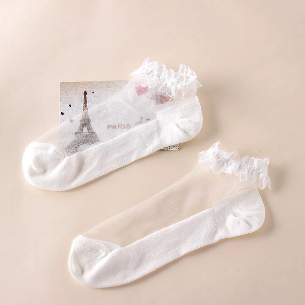 Thin Ankle Socks Women Glass Transparent Short Socks Ultrathin Transparent Beautiful Crystal Lace Elastic Short Socks Female A75
Thin Ankle Socks Women Glass Transparent Short Socks Ultrathin Transparent Beautiful Crystal Lace Elastic Short Socks Female A75