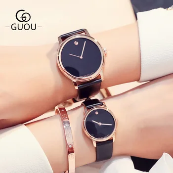 GUOU Fashion Trendy Lovers' Dress Leisure Watches Genuine Leather Crystal Women Men Dress Business Bracelet Quartz Wristwatch
GUOU Fashion Trendy Lovers' Dress Leisure Watches Genuine Leather Crystal Women Men Dress Business Bracelet Quartz Wristwatch