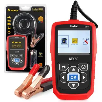 NEXAS NB360 12V/24V Battery Tester Directly Check Starter & Charging System 100-2000 CCA Battery Tester Car / Truck/Motorcycle
NEXAS NB360 12V/24V Battery Tester Directly Check Starter & Charging System 100-2000 CCA Battery Tester Car / Truck/Motorcycle