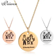 Family Pendant Necklace Stainless Steel For Mom Dad Son Daughter Love Cartoon Rose Gold Silver Color Link Chain Choker Jewelry
Family Pendant Necklace Stainless Steel For Mom Dad Son Daughter Love Cartoon Rose Gold Silver Color Link Chain Choker Jewelry