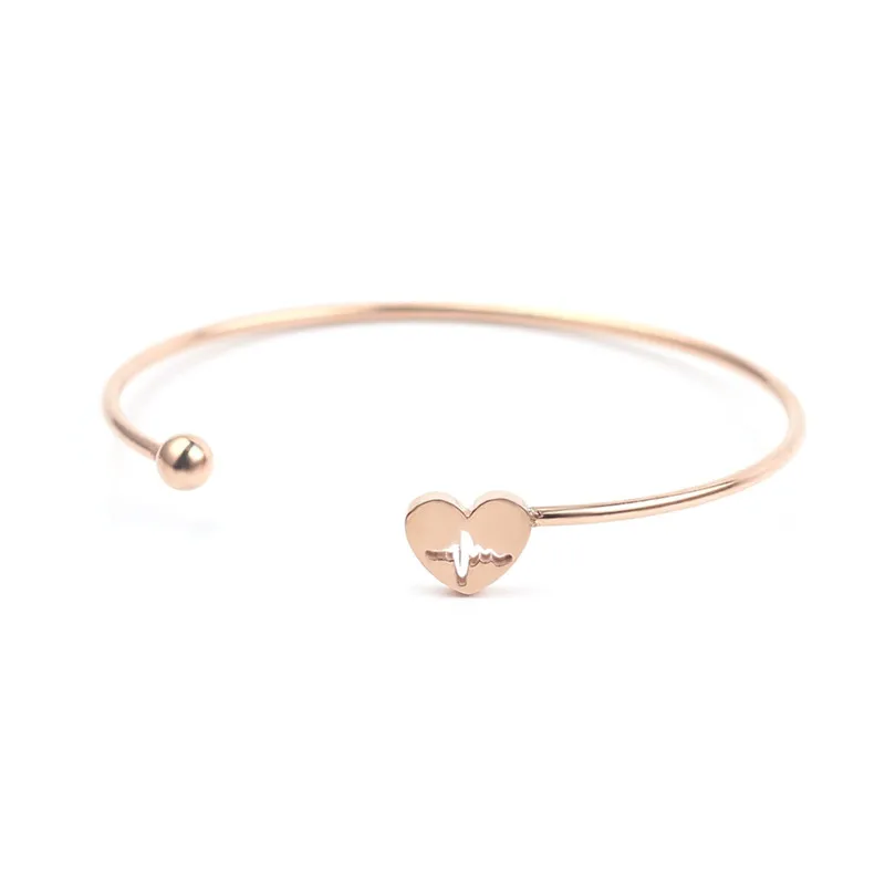 Open Bracelet ECG Gold Silver Rose Gold Stainless Steel Charm Woman Bracelet Girlfriend Birthday Gift Love Female Jewelry
Open Bracelet ECG Gold Silver Rose Gold Stainless Steel Charm Woman Bracelet Girlfriend Birthday Gift Love Female Jewelry
