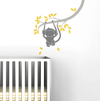 Simple Monkey on Branch Wall Sticker DIY Kids Nursery Bedroom Decor Sticker Monkey Tree Branch Poster Decal Removable NY-204
Simple Monkey on Branch Wall Sticker DIY Kids Nursery Bedroom Decor Sticker Monkey Tree Branch Poster Decal Removable NY-204