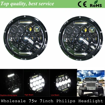 7" Round LED Headlights 75W Hi/ Lo Work Lamps DRL Fog Driving Lights for For Jeep Wrangler TJ LJ JK, CJ-7 CJ-8 Harley Motorcycle
7" Round LED Headlights 75W Hi/ Lo Work Lamps DRL Fog Driving Lights for For Jeep Wrangler TJ LJ JK, CJ-7 CJ-8 Harley Motorcycle