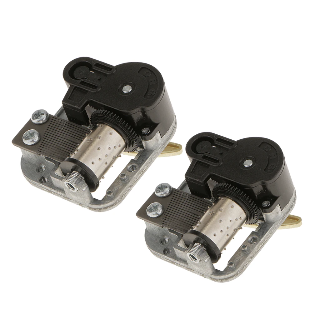 2 Songs Wind Up Musical Movement DIY Accessories for Music Box Silver Alloy