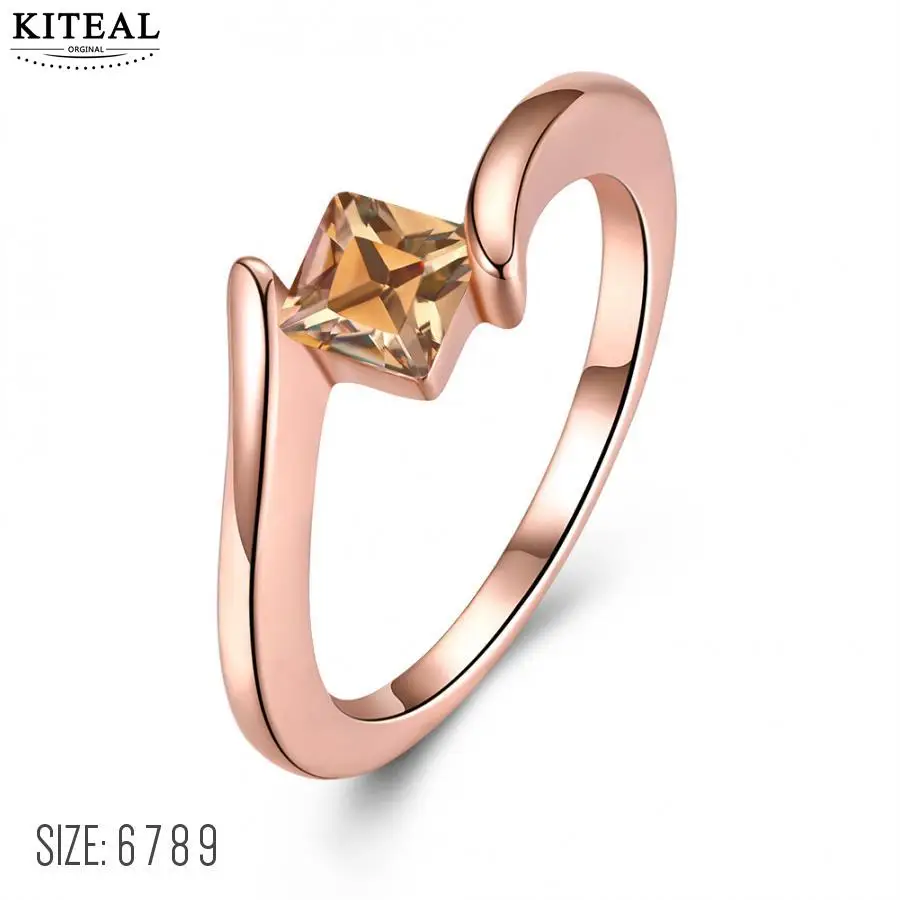Rose gold/silver colors Fashion Rings For Women Top Quality yellow square clear Brown Crystal Environmental #UR419
Rose gold/silver colors Fashion Rings For Women Top Quality yellow square clear Brown Crystal Environmental #UR419