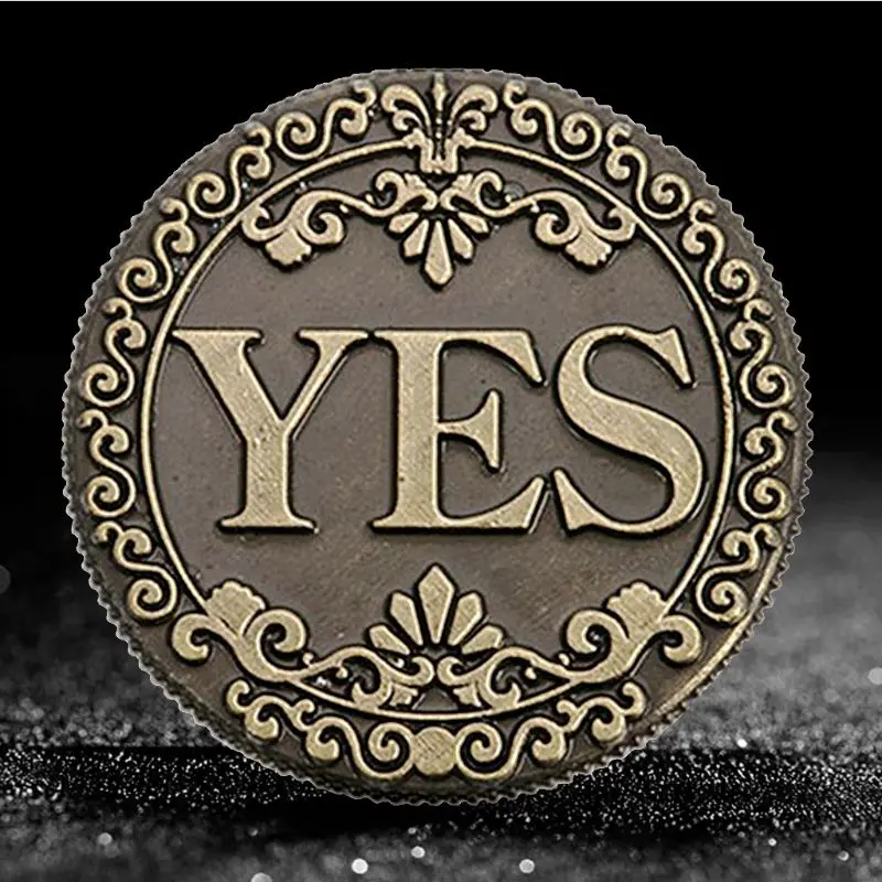 YES NO Coin Make Decision Commemorative Badge Double Sided Embossed Plating Collection New Year Gift
YES NO Coin Make Decision Commemorative Badge Double Sided Embossed Plating Collection New Year Gift