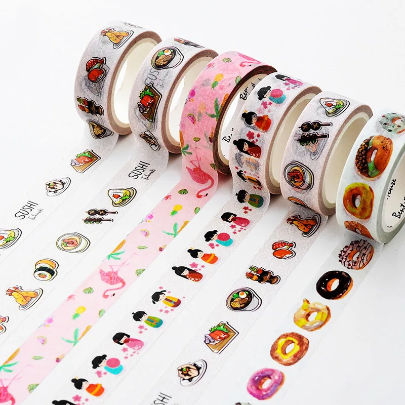 Cute Cartoon Flamingo Cat Fruits Cate Adhesive Tape Diary Kawaii Scrapbooking DIY Craft Sticky Deco Japan Masking Washi Tape
Cute Cartoon Flamingo Cat Fruits Cate Adhesive Tape Diary Kawaii Scrapbooking DIY Craft Sticky Deco Japan Masking Washi Tape