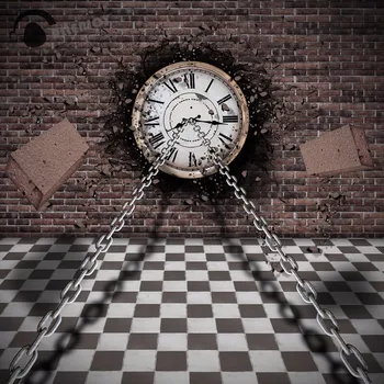 Allenjoy photography backdrop Brick wall black white grid ground clock Metal chain Vintage background photo studio fotografica
Allenjoy photography backdrop Brick wall black white grid ground clock Metal chain Vintage background photo studio fotografica