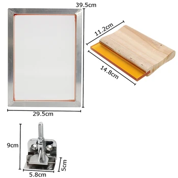 GTBL 5Pcs/Set Screen Printing Kit Aluminum Frame + Hinge Clamp + Emulsion Scoop Coater + Squeegee Screen Printing Tool Parts
GTBL 5Pcs/Set Screen Printing Kit Aluminum Frame + Hinge Clamp + Emulsion Scoop Coater + Squeegee Screen Printing Tool Parts