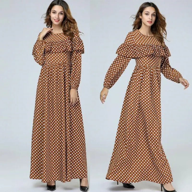 Polka Dot Abaya Arabic Islam Muslim Hijab Dress Abayas For Women Qatar Robe Kaftan Dubai Turkish Islamic Clothing Ruffle Elbise
Polka Dot Abaya Arabic Islam Muslim Hijab Dress Abayas For Women Qatar Robe Kaftan Dubai Turkish Islamic Clothing Ruffle Elbise