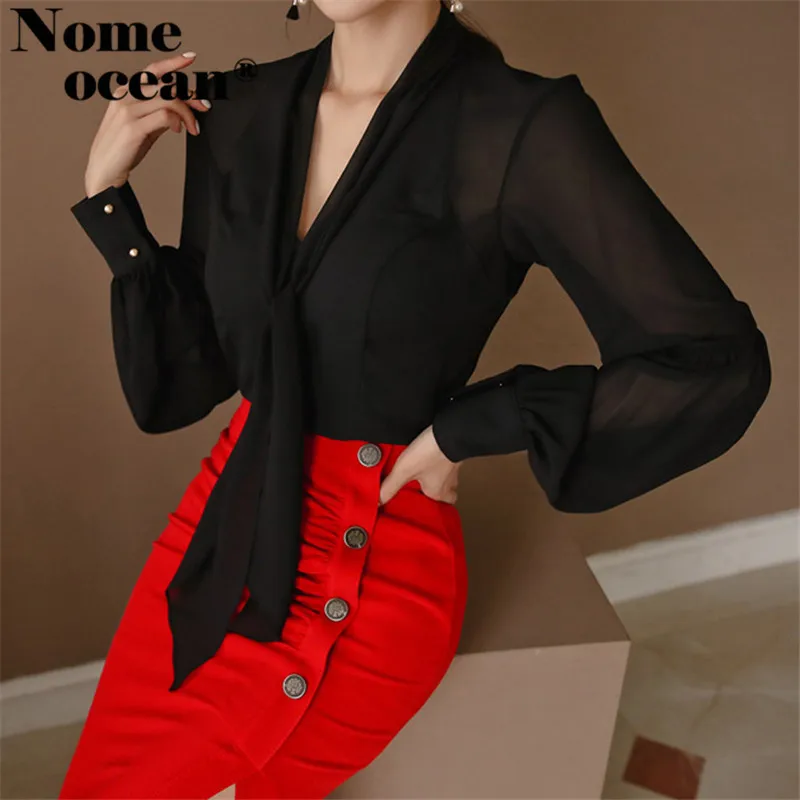 2018 Autumn and Winter Chiffon Blouses for Women Bow Collar Transparent OL Shirt Black Female Top Women Shirts Black M18120910
2018 Autumn and Winter Chiffon Blouses for Women Bow Collar Transparent OL Shirt Black Female Top Women Shirts Black M18120910
