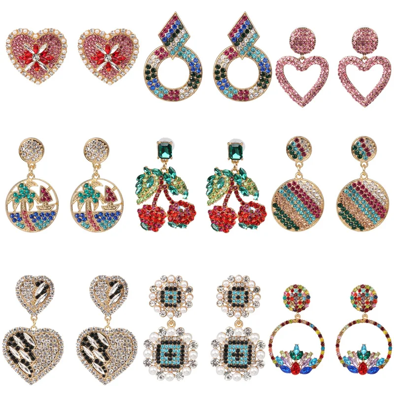 JUJIA za Design Crystal Drop Earrings For Women Statement Jewelry Rainbow Crystal Bohemian Wedding Party Dangle Earrings
JUJIA za Design Crystal Drop Earrings For Women Statement Jewelry Rainbow Crystal Bohemian Wedding Party Dangle Earrings