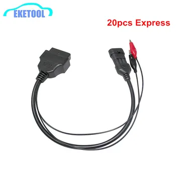 

20pcs/Lot OBD OBD2 for Fiat 3Pin Alfa Lancia to 16Pin Cable Adapter Diagnostic for Fiat 3 Pin Connector Express Fast