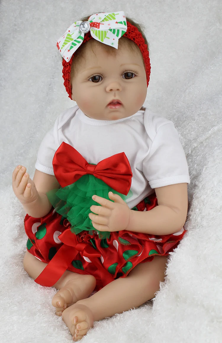 22'' Simulation Lifelike Silicone Vinyl Reborn Baby Boy Doll Toys Newbabies With Christmas Clothes Girl Brinquedos bebe Gift
22'' Simulation Lifelike Silicone Vinyl Reborn Baby Boy Doll Toys Newbabies With Christmas Clothes Girl Brinquedos bebe Gift