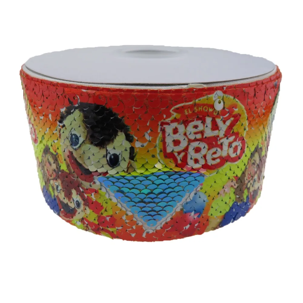 3 Inch 75mm Wholesale Reversible Sequin Fabric Ribbon Cartoon Girl Printed For Hair Bows
3 Inch 75mm Wholesale Reversible Sequin Fabric Ribbon Cartoon Girl Printed For Hair Bows