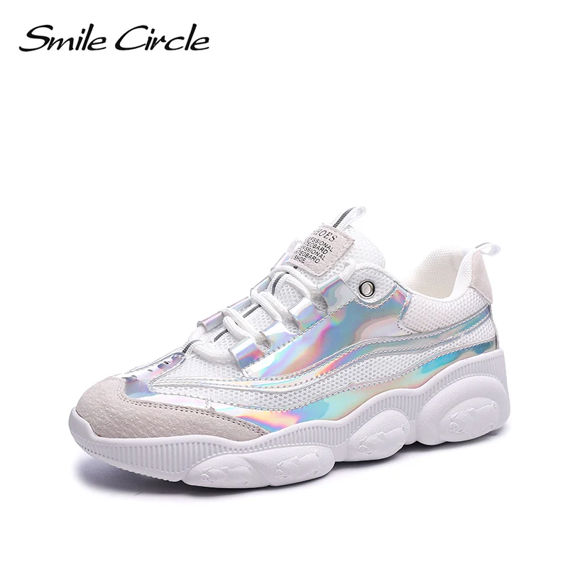 Smile Circle Women Sneakers Flat Platform shoes 2019 Spring Mesh Breathable Lace-up fashion Silver casual Ladies sneaker
Smile Circle Women Sneakers Flat Platform shoes 2019 Spring Mesh Breathable Lace-up fashion Silver casual Ladies sneaker