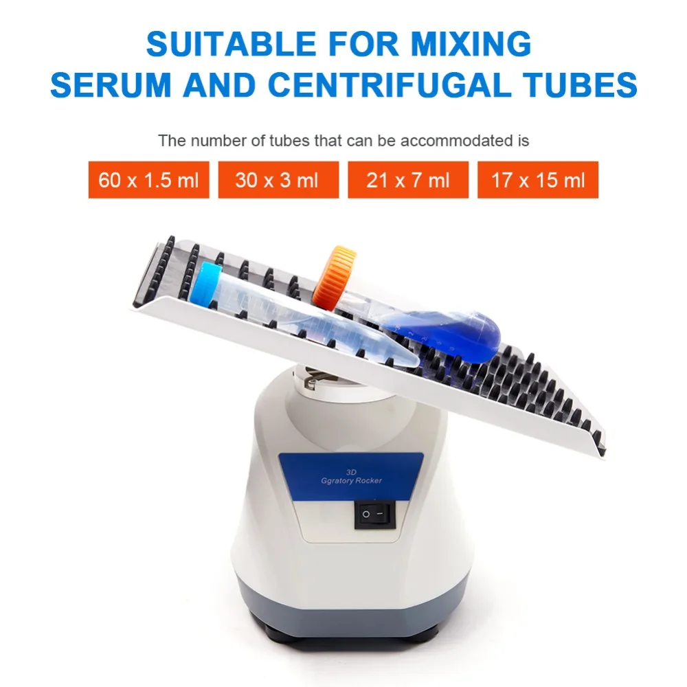 Ultra-quiet Design 3D Rotating Mixer for Laboratory Mini vibration Lab rotator mixer Three Dimensional Shaker Large Dip 110/220V
Ultra-quiet Design 3D Rotating Mixer for Laboratory Mini vibration Lab rotator mixer Three Dimensional Shaker Large Dip 110/220V