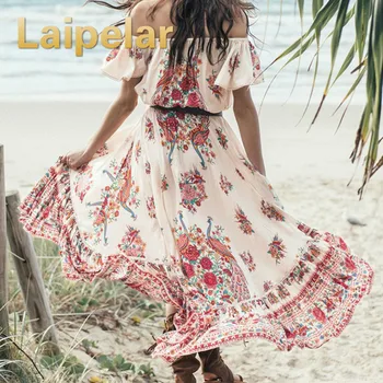 Laipelar Bohemian Holiday Summer Beach Vestidos 2018 Gypsy Ethnic Women Off The Shoulder Ruffles Floral Boho Maxi Midi Dress
Laipelar Bohemian Holiday Summer Beach Vestidos 2018 Gypsy Ethnic Women Off The Shoulder Ruffles Floral Boho Maxi Midi Dress