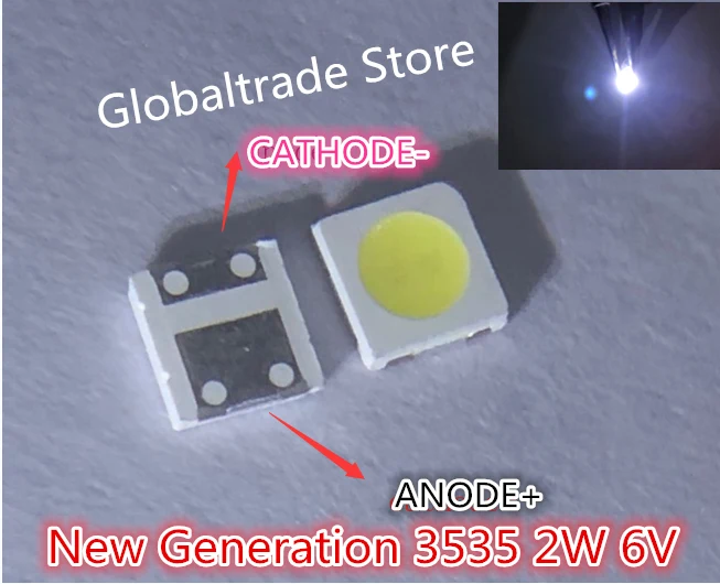 50PCS/Lot For LG SMD LED 3535 6V Cold White CHIP-2 2W For TV/LCD Backlight TV Application
50PCS/Lot For LG SMD LED 3535 6V Cold White CHIP-2 2W For TV/LCD Backlight TV Application