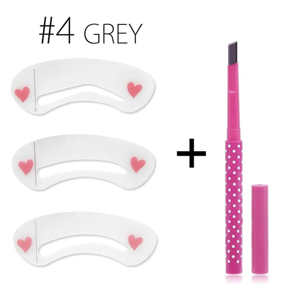 4Pcs/Set 1pc Eyebrow Pencil Long lasting Waterproof Durable Automaric Eye Brow Liner+3 Eyebrow Shaping Stencils Grooming Kit
4Pcs/Set 1pc Eyebrow Pencil Long lasting Waterproof Durable Automaric Eye Brow Liner+3 Eyebrow Shaping Stencils Grooming Kit