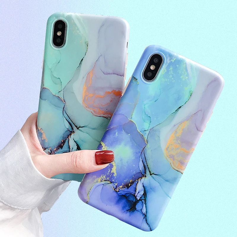 LACK Watercolor Gradient Colorful Texture marble Matte soft Phone case For iPhone 7 8 Plus 6 6S X XS Max XR ins Back Cover
LACK Watercolor Gradient Colorful Texture marble Matte soft Phone case For iPhone 7 8 Plus 6 6S X XS Max XR ins Back Cover