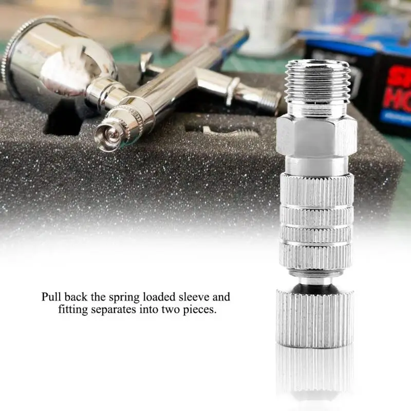Airbrush Brand Airbrush Quick Release Disconnect Coupler with Plug 1/8 inch Male and Female Hose Connections
Airbrush Brand Airbrush Quick Release Disconnect Coupler with Plug 1/8 inch Male and Female Hose Connections