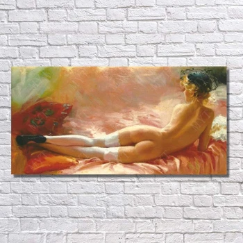 

Wall Design Sexy Nude Girl Painting Hand Painted Oil Painting on Canvas Cheap Modern Paintings Large Size No framed