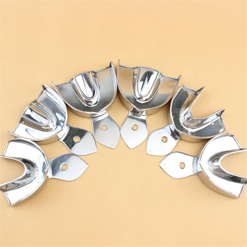 6Pcs/Set Dental Impression Trays Stainless Steel Materials Teeth Holder No Holes Dentist Tools Dental Lab Equipment
6Pcs/Set Dental Impression Trays Stainless Steel Materials Teeth Holder No Holes Dentist Tools Dental Lab Equipment