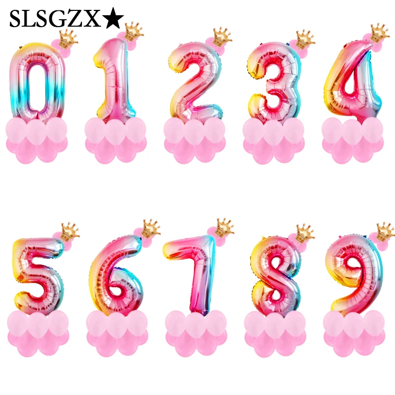 32 Inch Gradient color Number Balloon Happy birthday Foil balloon Rainbow Digit wedding Birthday Party Decor Baby Shower ball
32 Inch Gradient color Number Balloon Happy birthday Foil balloon Rainbow Digit wedding Birthday Party Decor Baby Shower ball