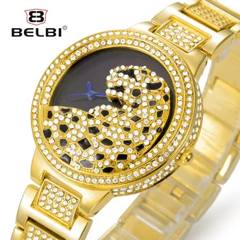 Rhinestone Leopard Women's Wristwatches Luxury Bling Female Jewelry Bracelet Watches Fashion Design for Women Quartz Clock Brand
Rhinestone Leopard Women's Wristwatches Luxury Bling Female Jewelry Bracelet Watches Fashion Design for Women Quartz Clock Brand