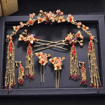 2019 Bride's Chinese costume headgear tassel hairpin classical bride's wedding hair new brides hair accessories
2019 Bride's Chinese costume headgear tassel hairpin classical bride's wedding hair new brides hair accessories