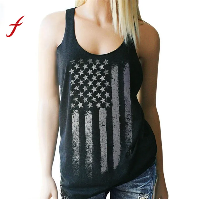 Fashion T Shirt Women 2018 New American Flag Print Sexy Sleeveless T-shirts Female Tops Fashion Temperament T-shirt Women
Fashion T Shirt Women 2018 New American Flag Print Sexy Sleeveless T-shirts Female Tops Fashion Temperament T-shirt Women