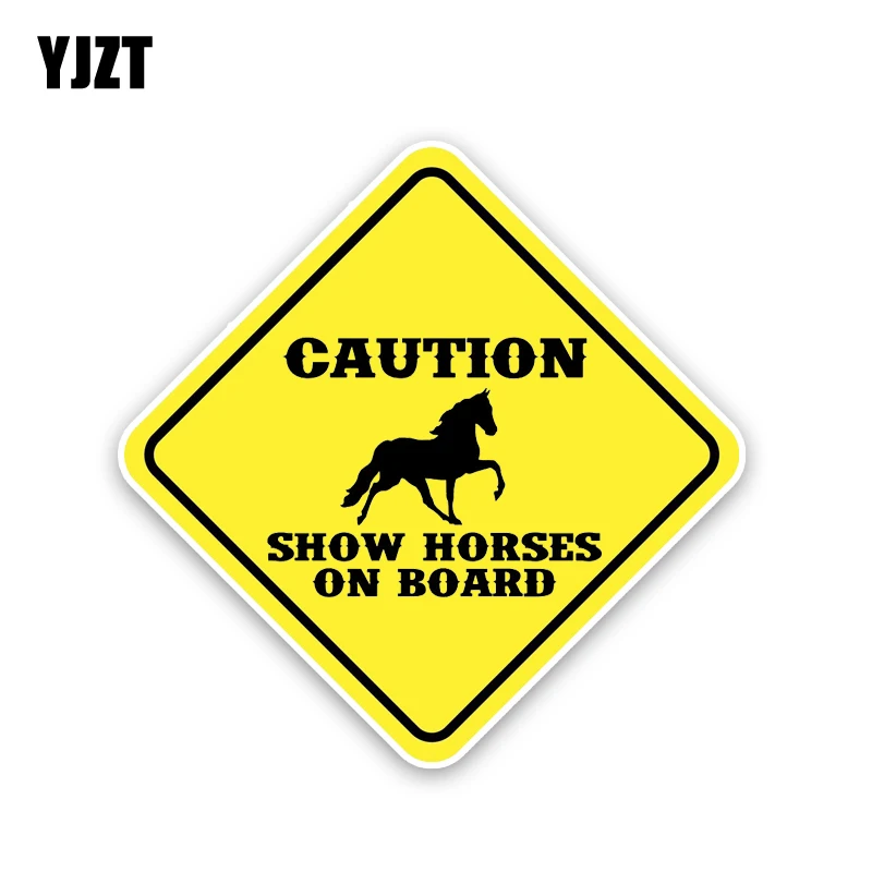 YJZT 13.9CM*13.9CM CAUTION SHOW HORSES ON BOARD Car Sticker PVC Personality Decal 12-40519
YJZT 13.9CM*13.9CM CAUTION SHOW HORSES ON BOARD Car Sticker PVC Personality Decal 12-40519