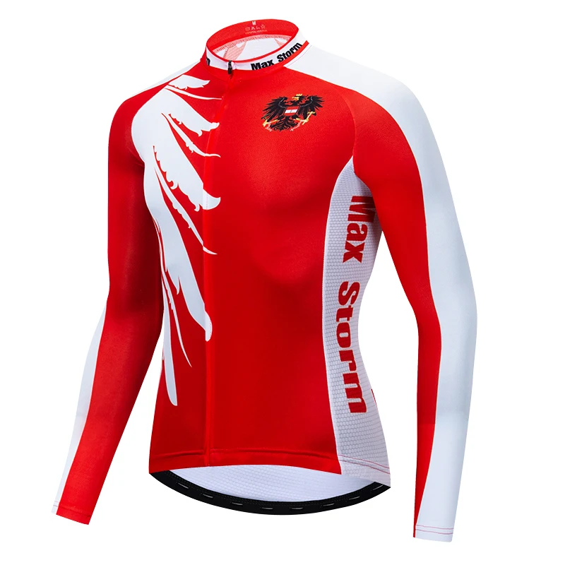 NEW Austria cycling jersey long sleeve Winter Thermal Fleece&no Fleece cycling clothing Reflective zipper 4 pockets
NEW Austria cycling jersey long sleeve Winter Thermal Fleece&no Fleece cycling clothing Reflective zipper 4 pockets