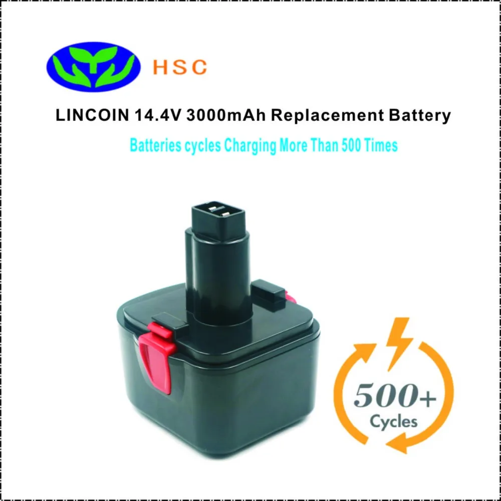 3000mAh rechargeable battery pack GRG14.4 NiMh Battery 14.4V Replacement LINCOIN 40394 40393 1401 Original Battery pack 14.4V
3000mAh rechargeable battery pack GRG14.4 NiMh Battery 14.4V Replacement LINCOIN 40394 40393 1401 Original Battery pack 14.4V