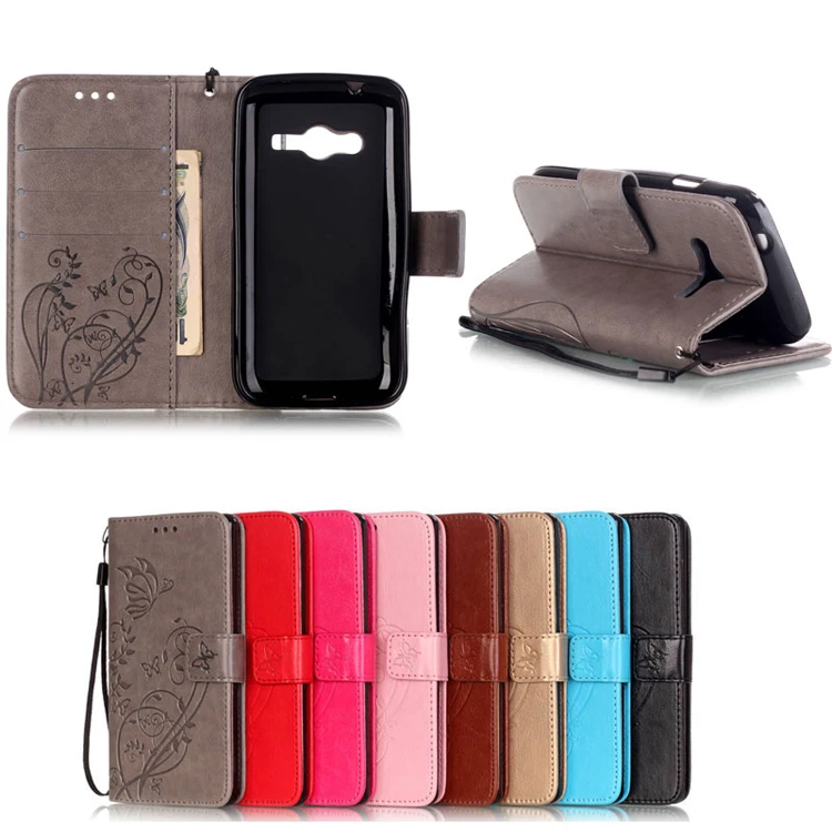 

3D Pressed Flower PU Leather Case For Samsung Galaxy Ace 4 Lite G313 G313H SM-G313H Fundas Butterfly Flip Wallet Stand Cover