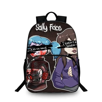 Game Sally face Student Backpack For Boys Girls School Bags Children Bookbags Cartoon Action Toys Rucksack Gifts Mochilas