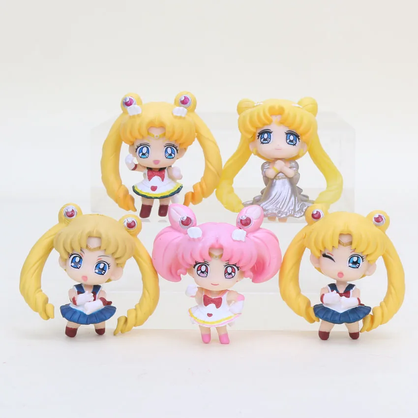 5pcs/set Sailor Moon Figures Toy Sailor Moon Tsukino Usagi Chibi Usa mini Q Version PVC Figure Dolls Gifts approx 4-5cm
5pcs/set Sailor Moon Figures Toy Sailor Moon Tsukino Usagi Chibi Usa mini Q Version PVC Figure Dolls Gifts approx 4-5cm